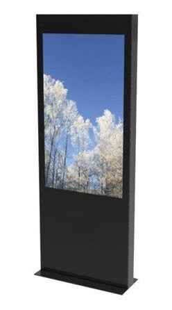 HI-ND Single Totem Touch 55" stand for flat panel black wood HI-ND Single Totem Touch 55" stand for flat panel black wood