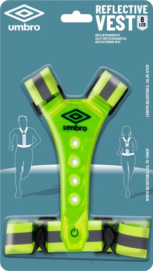 Umbro Refleksvest med LED Justerbar