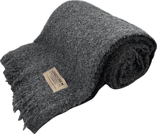 Lovely Linen Teppe Curly i bouclé Grå