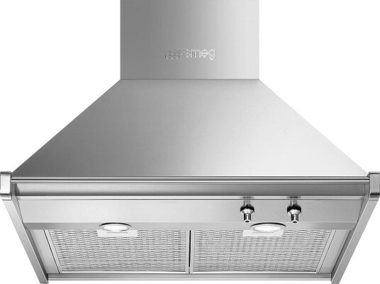 Smeg Classic KD70XE Vegghengt Kjøkkenvifte i Rustfritt Stål med Belysning