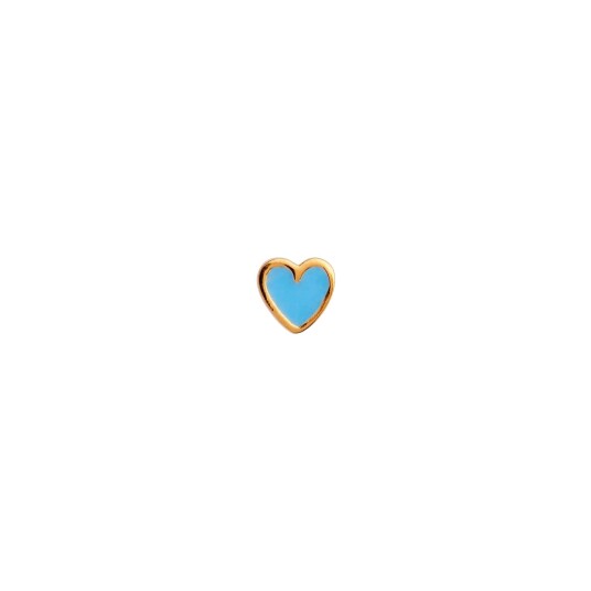 Stine A Jewelry Petit Love Heart Earstick Light Blue Forgylt Sølv Sterling 925