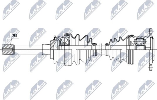 NTY NPW HY 640 Drivaksel