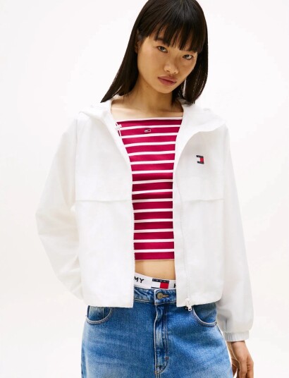 Tommy Jeans Tjw Essential Windbreaker Ext   White   XL