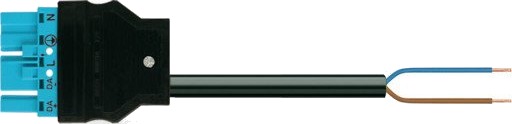 Wago 5-polet Tilkoblingskabel 2M H05Z1Z1-F 1,50 mm² Blå Wago 5-polet Tilkoblingskabel 2M H05Z1Z1-F 1,50 mm² Blå