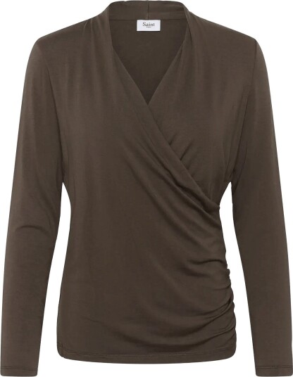 Saint Tropez Viggasz Wrap Blouse MULCH M
