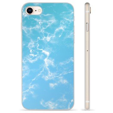 iPhone 7/8/SE (2020)/SE (2022) TPU-deksel Blå Marmor