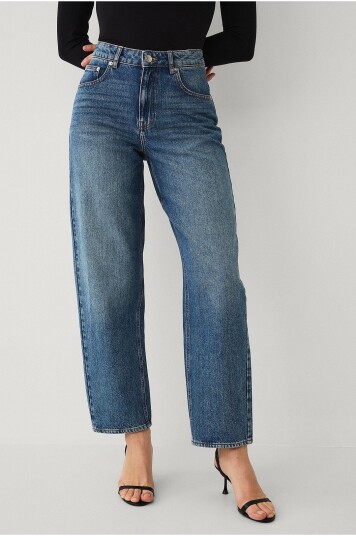 Ellos Collection Barrel jeans Blå