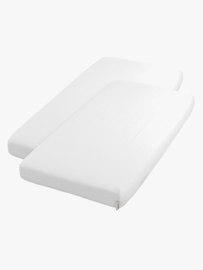 Baby's Only Stretchlaken 2 Pakk 40x80 Tender White