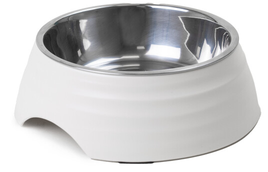 Mat- Og Vannskål Ripple White M 350 ml 17.5X6.5 cm