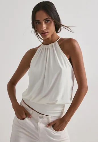 Nelly - Hvit - Soft Drape Tie Back Top