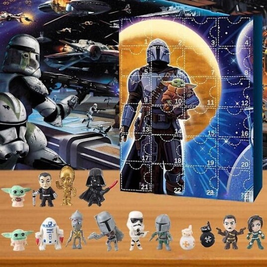 Adventskalender med Star Wars figurer 2024   24 dagers nedtelling blindboks statuer samling kakedekorasjoner gave