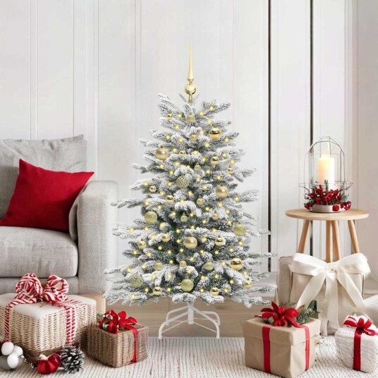 Kunstig sammensatt juletre Hvit 120 cm PE og PVC