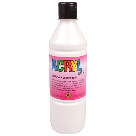 Fantasy Color Hobbymaling Akrylmaling Primær hvit 500ml