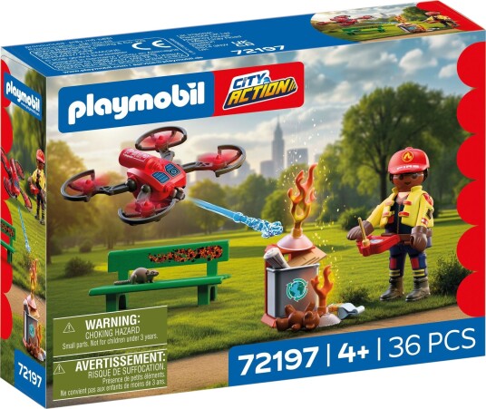 Playmobil City Action 72197 Brannslukningsdrone Byggesett 4+ Ã…r 36 Deler Playmobil City Action 72197 Brannslukningsdrone Byggesett 4+ Ã…r 36 Deler