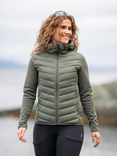 Peak Performance Frost Down Hybrid Hood Grønn XS Peak Performance Frost Down Hybrid Hood Grønn XS
