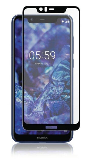 PANZER Nokia 5.1 Plus PANZER Premium Herdet Glass Skjermbeskytter med Svart Ramme - Full Fit