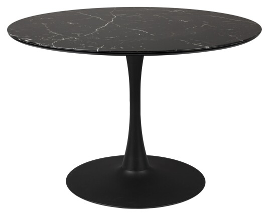 homii Maru Spisebord m. marmor-look/ MDF bordplate H75xØ110 - Svart Unoliving