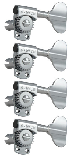 Grover 145c4 Titan Electric Bass Machine Heads, 4-In-Line, Left Chrome