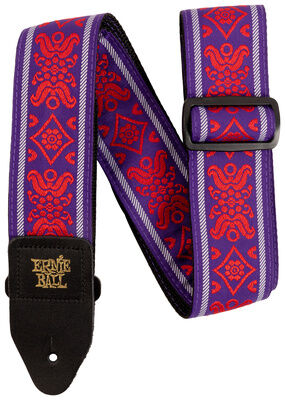 Ernie Ball E-Guitar Strap Royal Flush Rød
