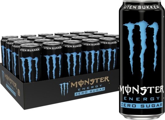 24 stk Monster Absolutely Zero 500 ml Sukkerfri Energidrikk UK Import Helt Brett 24 stk Monster Absolutely Zero 500 ml Sukkerfri Energidrikk UK Import Helt Brett