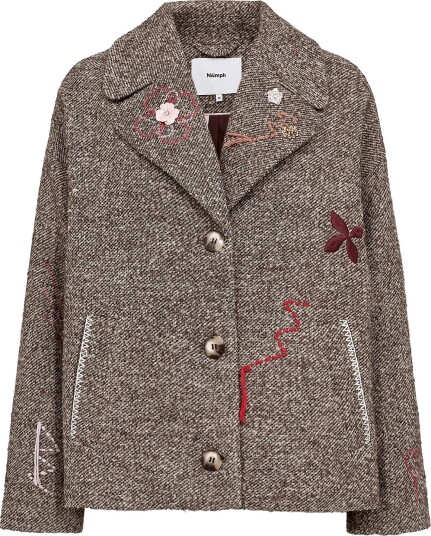 Nümph Nuravina Embroidery Jacket Brown 40 Nümph Nuravina Embroidery Jacket Brown 40