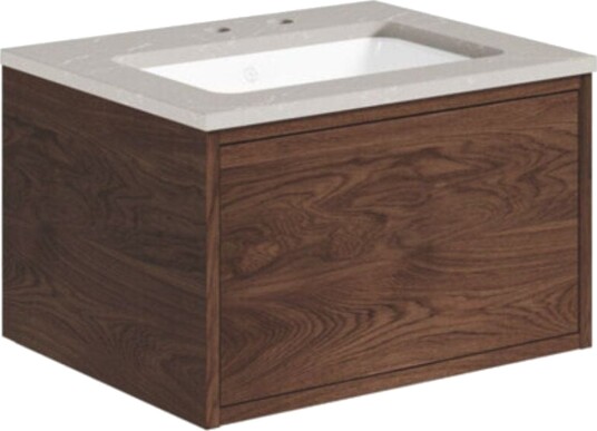 Gustavsberg Ducentic Servantskap med Benkeplate Brun eik / 60cm Polar Grey 2 Hull for Kran Gustavsberg Ducentic Servantskap med Benkeplate Brun eik / 60cm Polar Grey 2 Hull for Kran