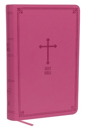 NKJV Deluxe Gift Bible Leathersoft Pink Red Letter Comfort Print  Holy Bible New King James Version