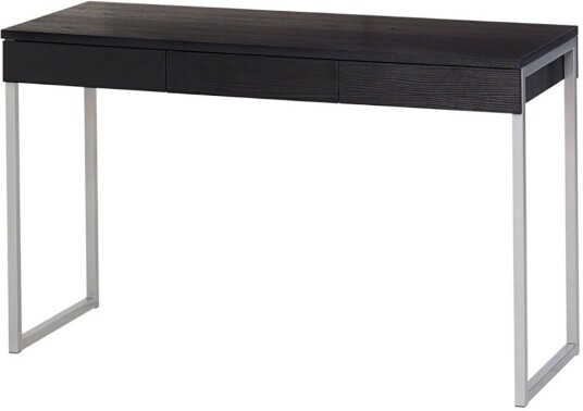 Fula skrivebord 3 skuffer svart ask dekor.