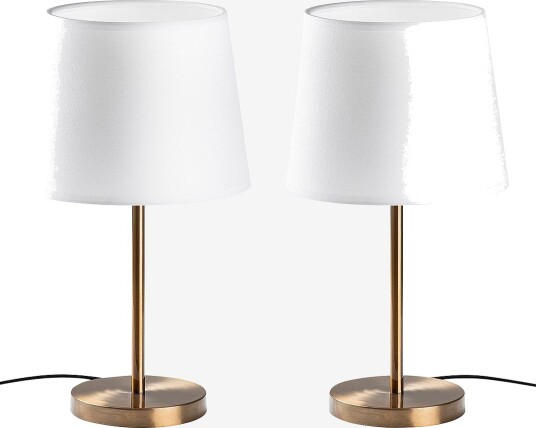 Opviq Bordlampe Set Abajur Hvit Bordlamper