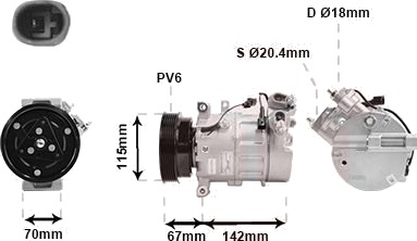 AC kompressor VAN WEZEL 5901K002
