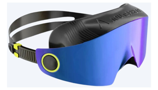 Aquasphere svømmemaske DEFY. Ultra Indigo Svart/blå Mirror linse