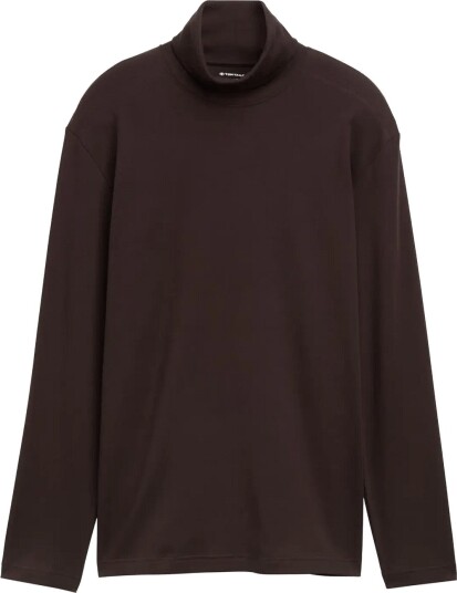 Tom Tailor Printed Turtleneck DARK CHOCOLATE BROWN S Tom Tailor Printed Turtleneck DARK CHOCOLATE BROWN S