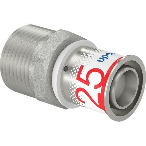 Uponor S Press Plus Rørdel med Utvendig Gjenge 25 mm for Gulvvarme og Vannsystemer