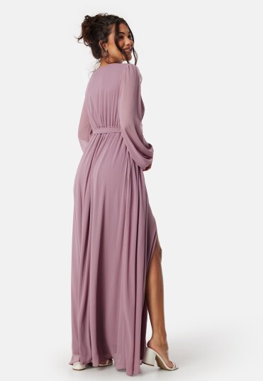 Goddiva Long Sleeve Chiffon Dress Goddiva Long Sleeve Chiffon Dress