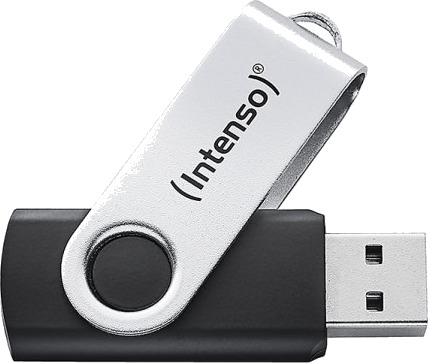 Intenso Office Line USB-minne 128 GB USB-A 3.2 Svart Sølv