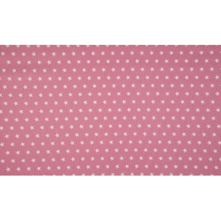 Diverse Minimals bomullspoplinstoff med trykk 113 Star Old Rose 145cm 50cm