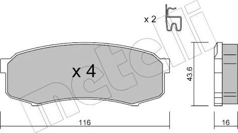 METELLI 22 0432 0 Bremseklosser