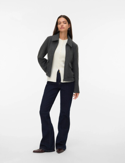 Vero Moda Vmsafir Short Jacket Ga Noos - Grey - XS Vero Moda Vmsafir Short Jacket Ga Noos - Grey - XS