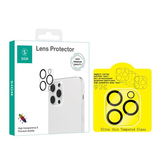 SIGN Lens Protector Tempered Glass for iPhone 15 Pro & iPhone 15 Pro Max