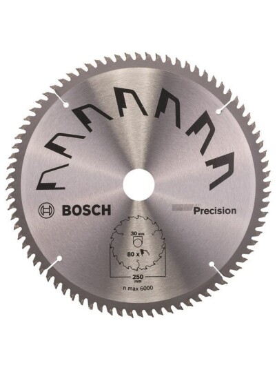 Bosch Sirkelsagblad PRECISION D= 250 mm borediameter= 30 mm T= 80