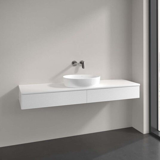 Villeroy & Boch  Antao Servantskap med 2 skuffer 160x50x19 cm u/lys Hvit Matt