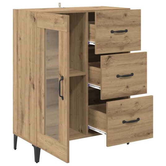 Serviesskap Artisan Eik 69,5 x 34 x 90 cm Ingeniørtre og jern