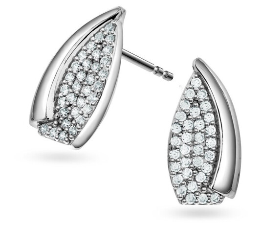 Pan Jewelry, Øredobber i 925 sølv med zirkonia Pan Jewelry, Øredobber i 925 sølv med zirkonia
