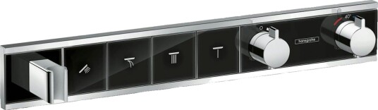 Hansgrohe RainSelect termostat Med 4 uttak, Sort/Krom