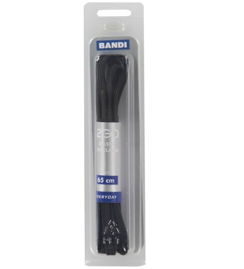 2Go Elastiske Skolisser 65 cm 1 Par Svart OneSize Skolisser