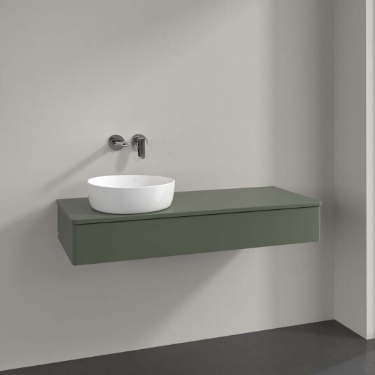 Villeroy & Boch Antao Servantskap med 1 skuff 120x50x19 cm u/lys Grønn Matt Villeroy & Boch Antao Servantskap med 1 skuff 120x50x19 cm u/lys Grønn Matt