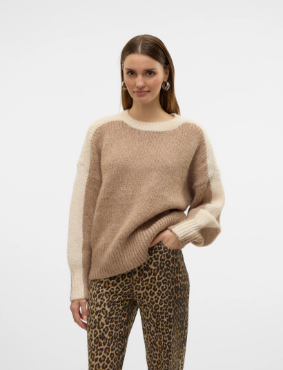 Vero Moda Vmcordelia Ls O-Neck Pullover Ga - Cream - XS