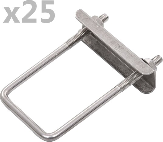  U-feste til gjerdestolpe 60x40 mm 25 sett 144504