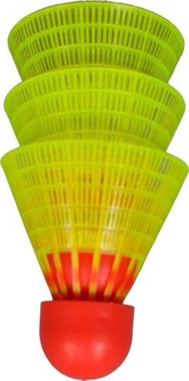 Rucanor Speed Shuttle Fjærballer Hurtig Nylon 3 Pk Rød