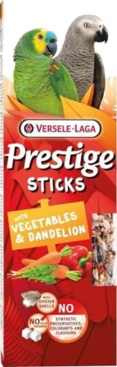 Versele-Laga Prestige Sticks Parrots Grønnsaker & Løvetann 140 G Versele-Laga Prestige Sticks Parrots Grønnsaker & Løvetann 140 G